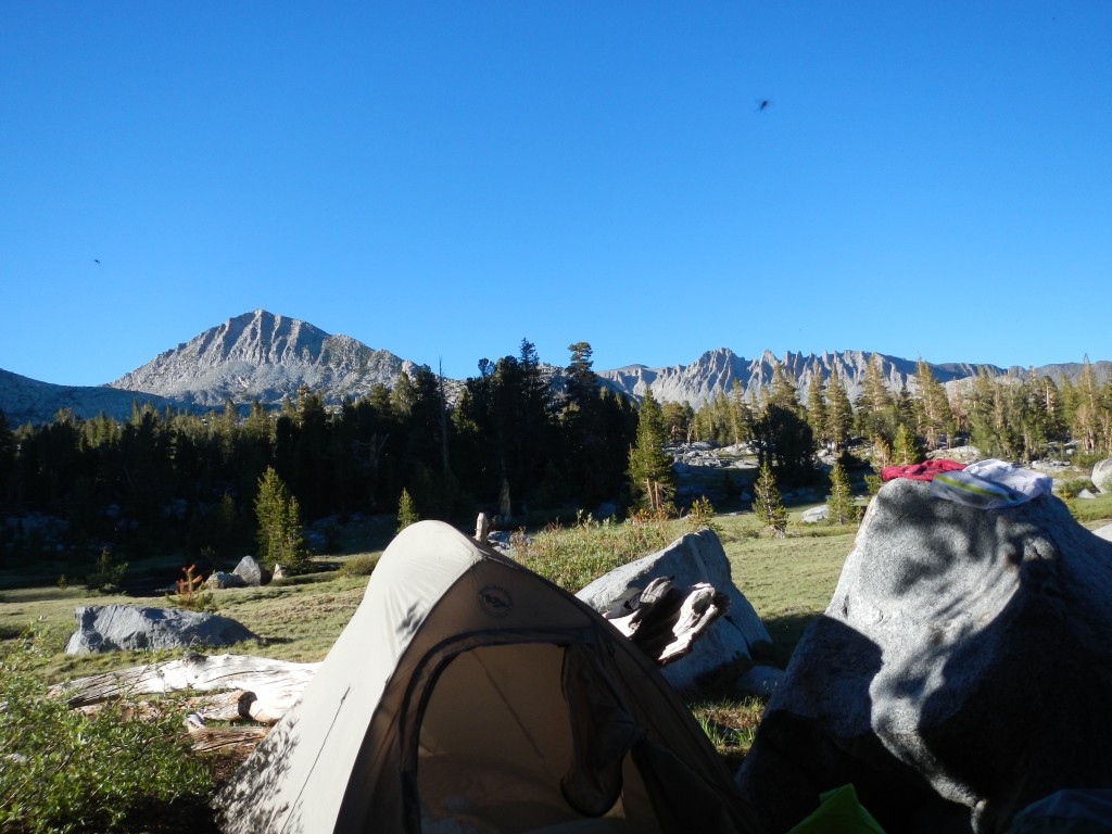 First night's campsite, just below Donahue Pass