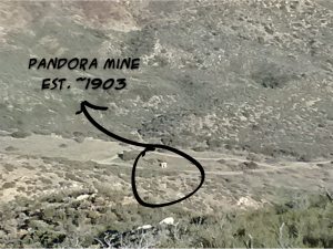 The Pandora Mine at the bottom of Rodriguez Canyon