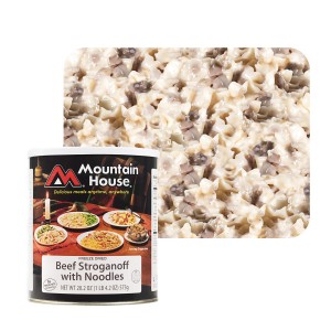Mountain House Beef Stroganoff with Noodles. $3.75 per serving.