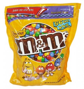 Peanut M&M's dont' have any partially hydrogenated oils. :)
